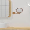 8 Inch Wall Mounted Make-Up Mirror with Grooved Accents