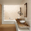 8 Inch Wall Mounted Extending Make-Up Mirror with Grooved Accents