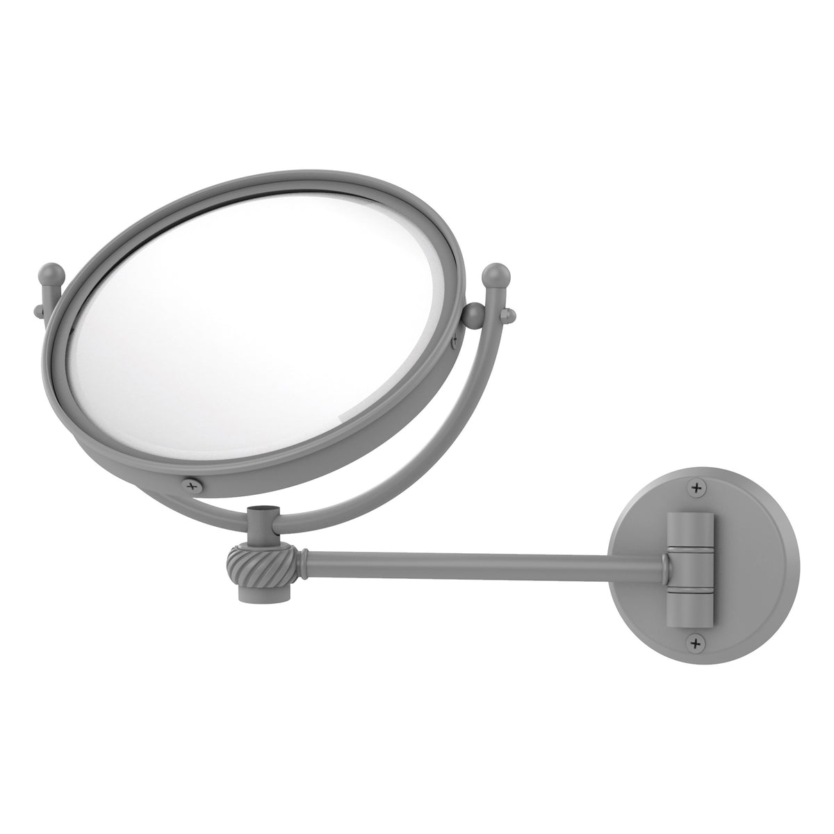 8 Inch Wall Mounted Make-Up Mirror with Twisted Accents
