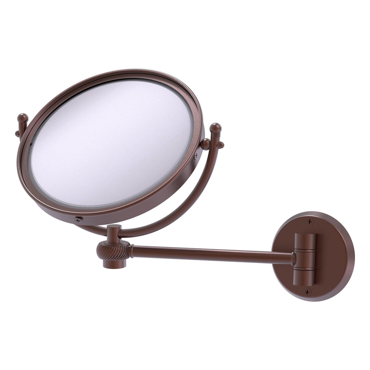8 Inch Wall Mounted Make-Up Mirror with Twisted Accents