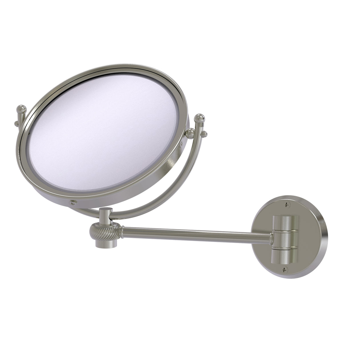 8 Inch Wall Mounted Make-Up Mirror with Twisted Accents