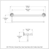 Waverly Place Collection Paper Towel Holder with Gallery Rail Glass Shelf