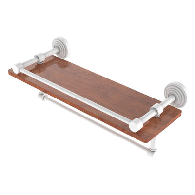 Waverly Place Collection IPE Ironwood Shelf with Gallery Rail and Towel Bar