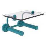 Waverly Place Collection 2 Roll Toilet Paper Holder with Glass Shelf