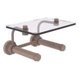 Waverly Place Collection 2 Roll Toilet Paper Holder with Glass Shelf