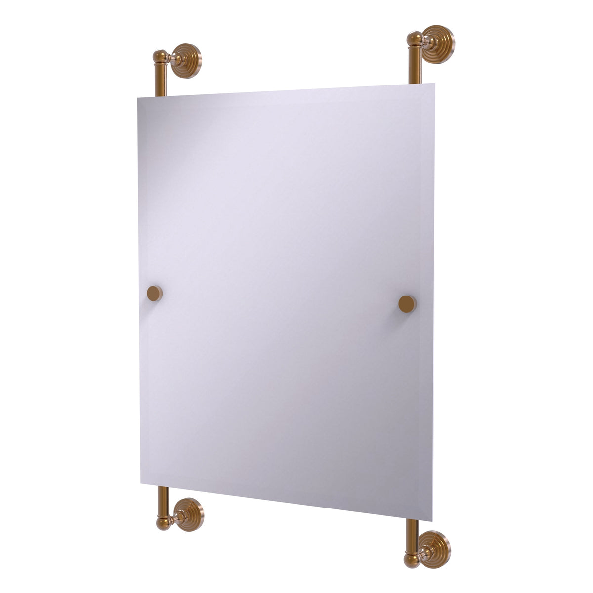Waverly Place Collection Rectangular Frameless Rail Mounted Mirror