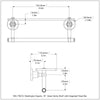 Washington Square Collection Glass Vanity Shelf  with Integrated Towel Bar