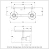 Washington Square Collection Two Post Toilet Tissue Holder with Glass Shelf