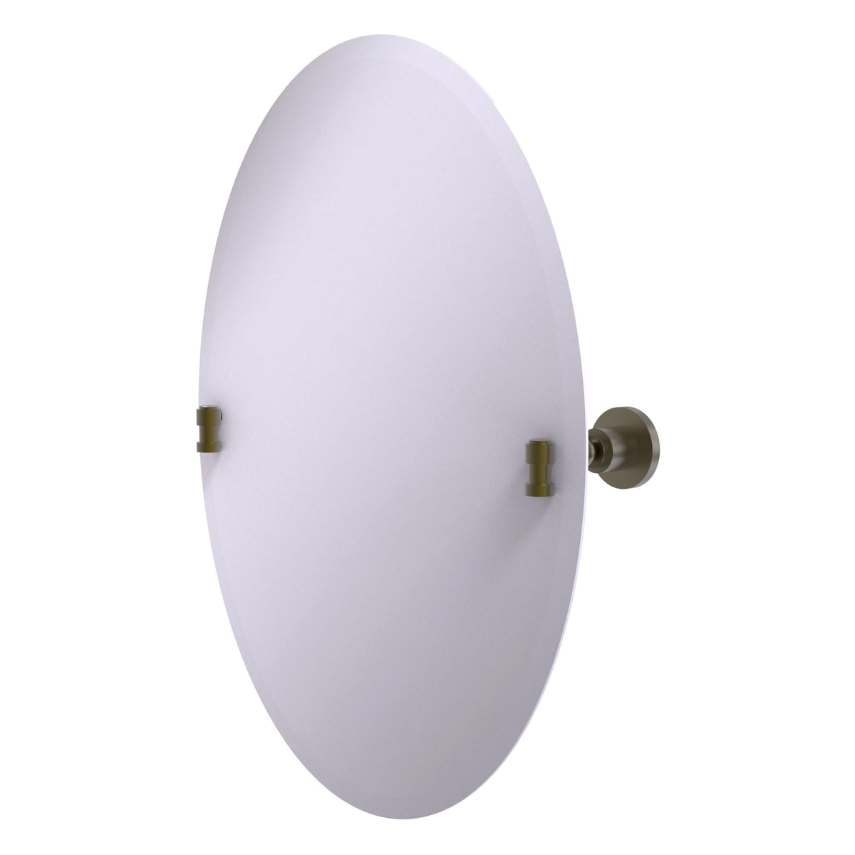 Frameless Oval Tilt Mirror with Beveled Edge